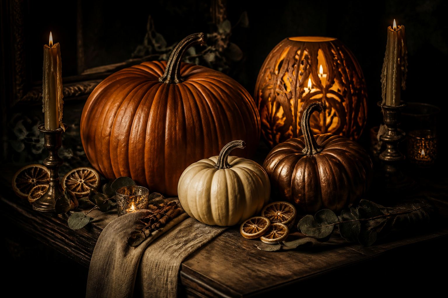 A gilded pumpkin season